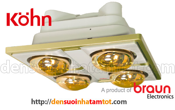 Đèn sưởi nhà tắm âm trần Kohn KN04G của Braun