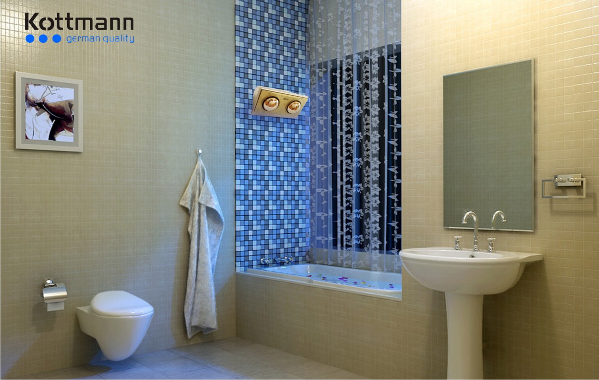 đèn sưởi nhà tắm Kottmann K2B-G dòng đèn vàng