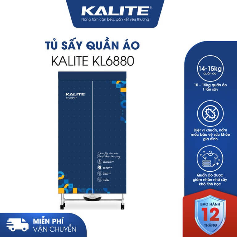 Máy sấy quần áo Kalite KL6880