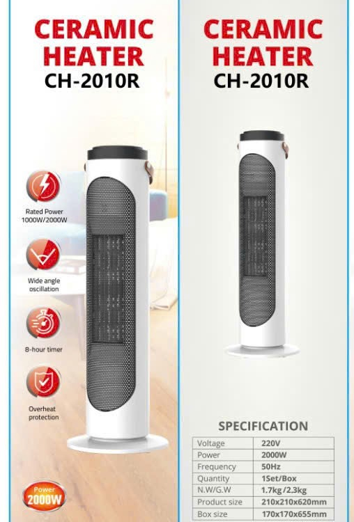 Máy sưởi gốm Ceramic Saiko CH 2010R