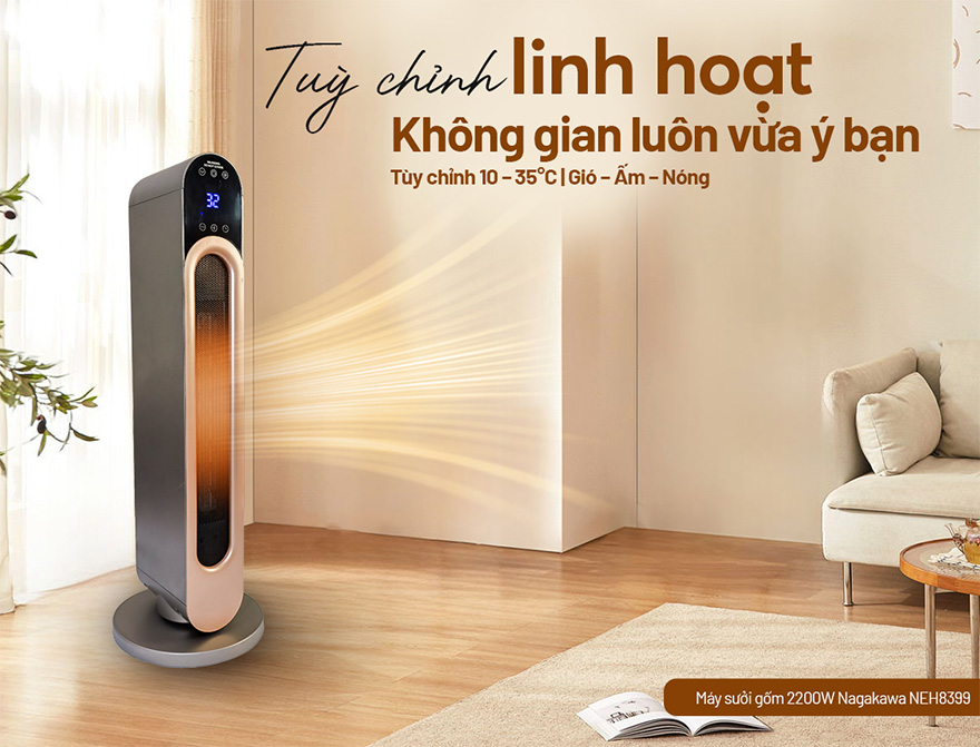 Máy sưởi gốm Nagakawa NEH8399 2200W