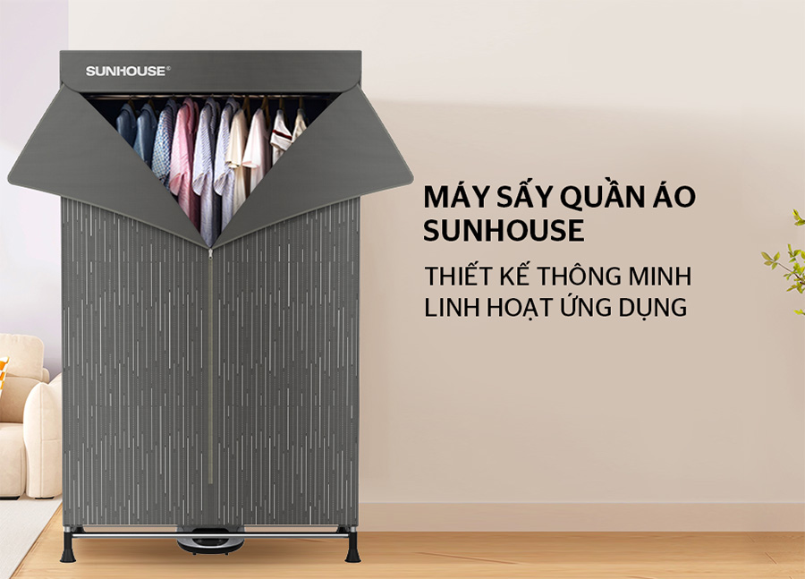 Tủ sấy quần áo Sunhouse SHD2706 1500W - Ảnh 4