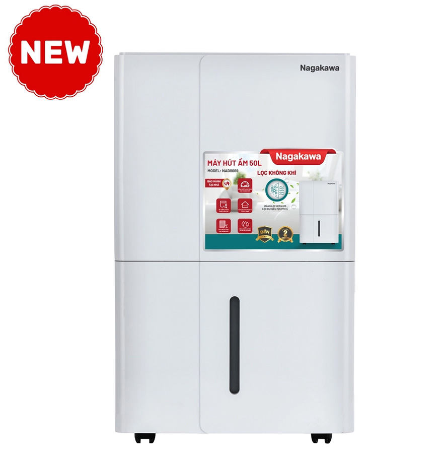 Máy Hút Ẩm Lọc Không Khí Nagakawa NAD8669 50L Giải pháp Toàn diện cho Không gian Rộng Lớn: